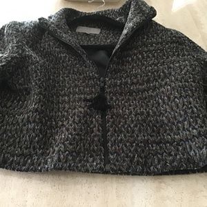 Cropped dressy jacket herringbone print size M